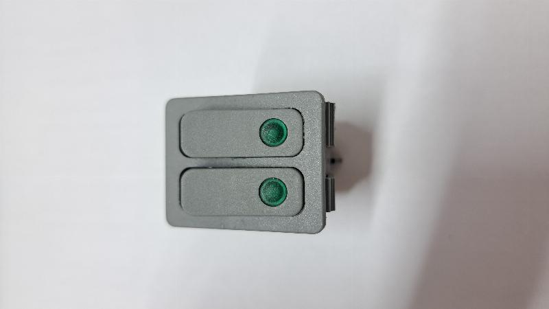 Выключат.клавишный C6003P/С6003PL зеленая линза, серый корпус